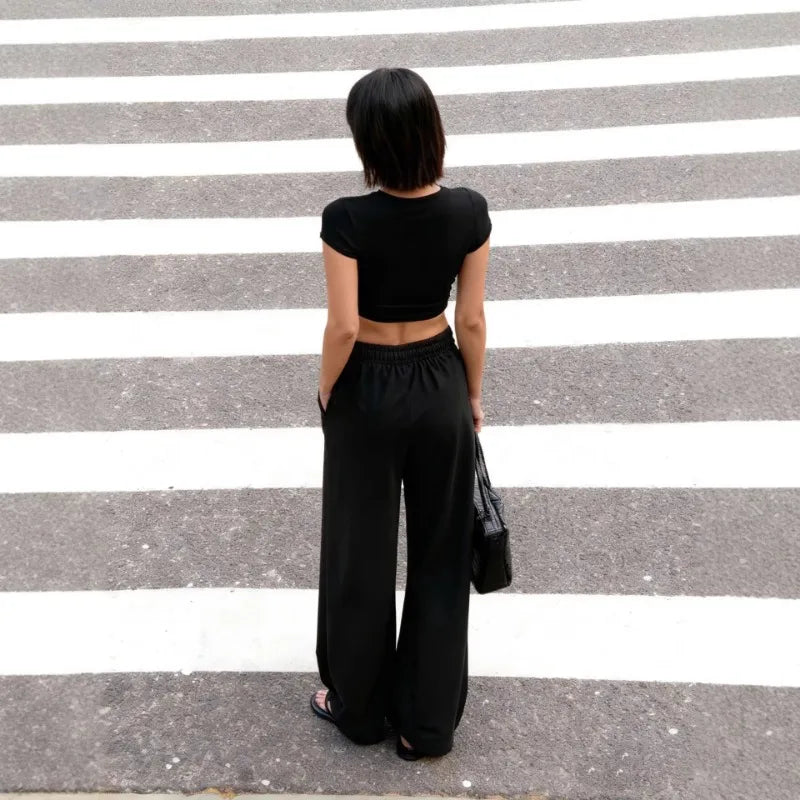 Women's Wide Leg Trousers with Pockets