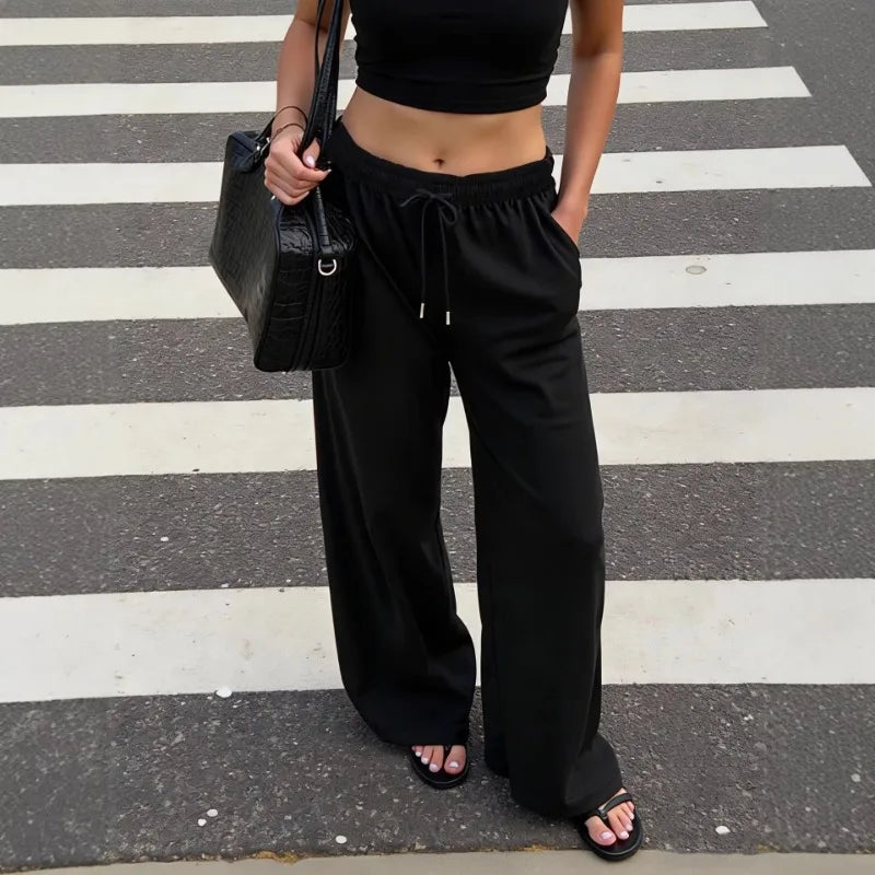 Women's Wide Leg Trousers with Pockets